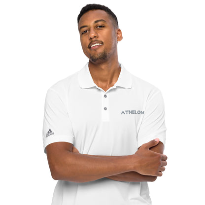 Athelon Men's adidas Performance Polo Shirt - Gray Logo