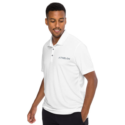 Athelon Men's adidas Performance Polo Shirt - Gray Logo