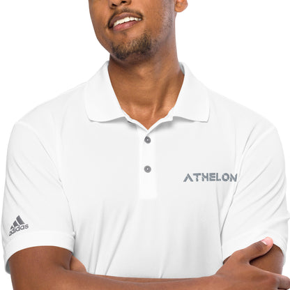 Athelon Men's adidas Performance Polo Shirt - Gray Logo