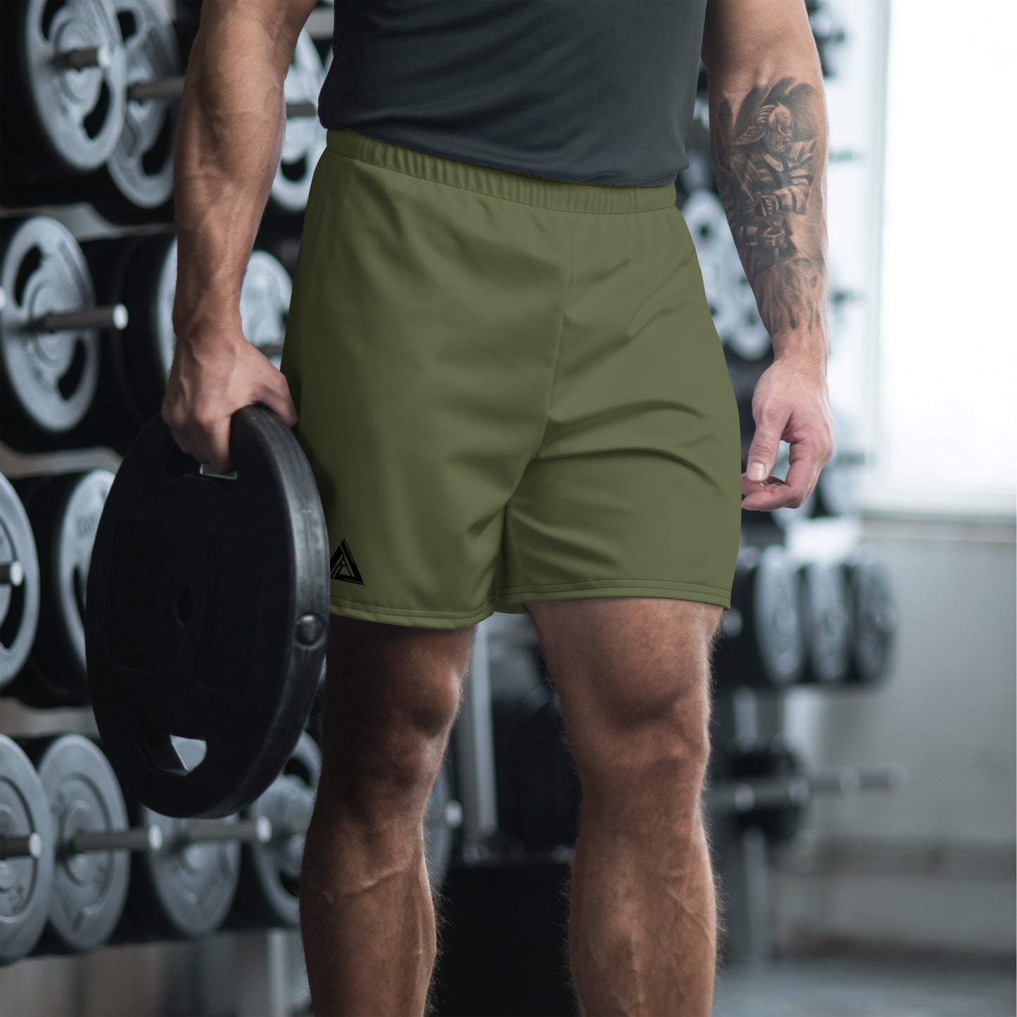 Athelon Men's Athletic Shorts - Military Green