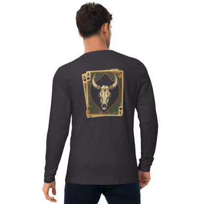 "Luck's Hand" - Wilderness Wanderer Collection - Men's Long Sleeve Fitted T-Shirt