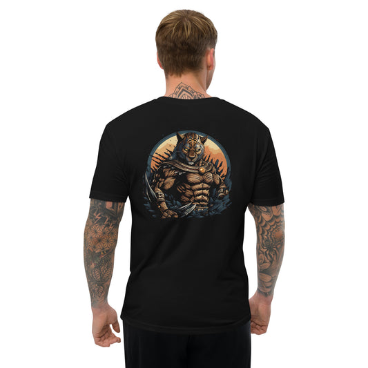 "Aztec Jaguar Warrior" - Ancient Warrior Collection - Men's Fitted T-Shirt