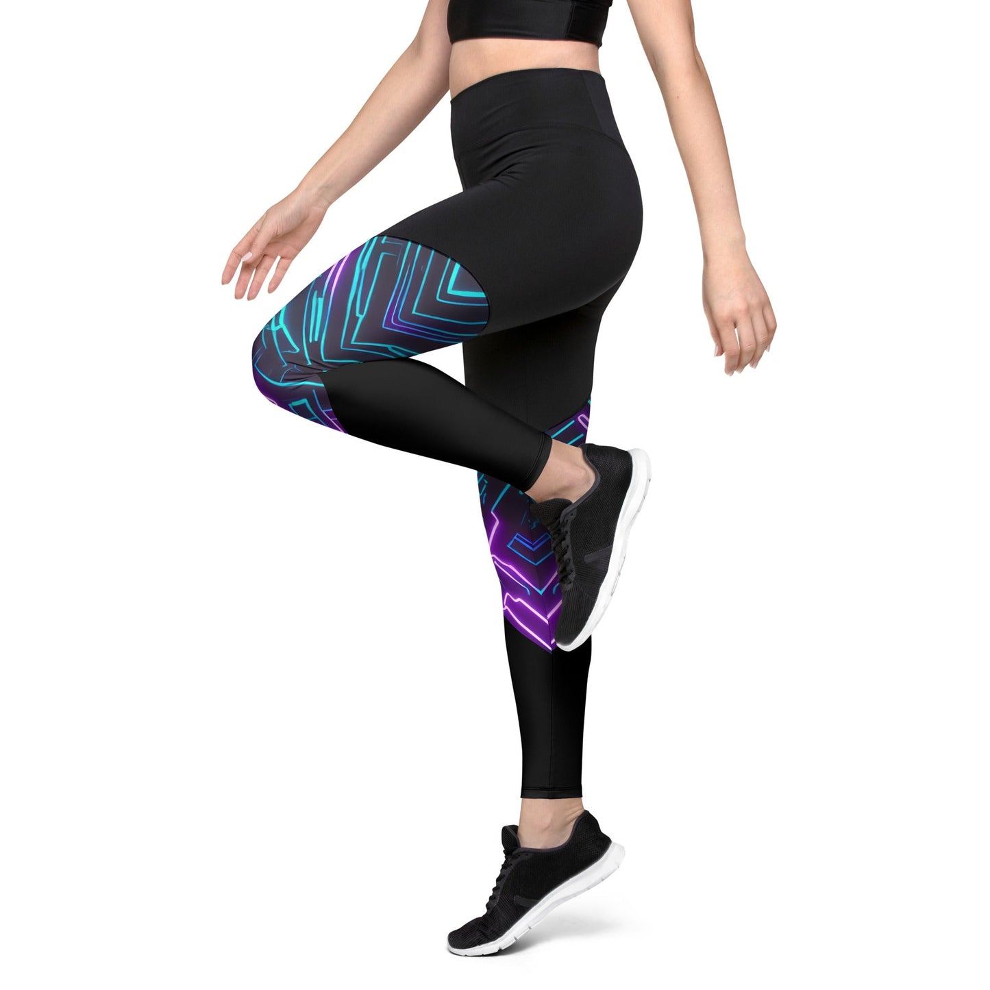 Athelon Women's Sports Leggings - Cyber Attack