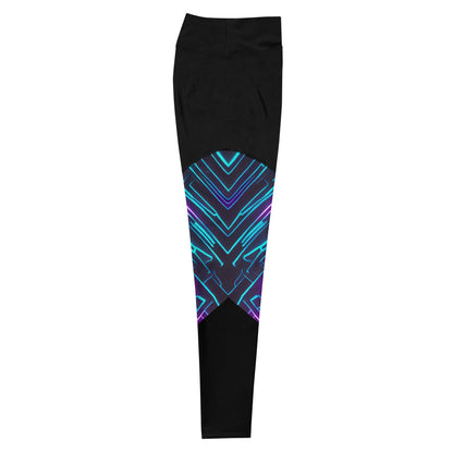 Athelon Women's Sports Leggings - Cyber Attack