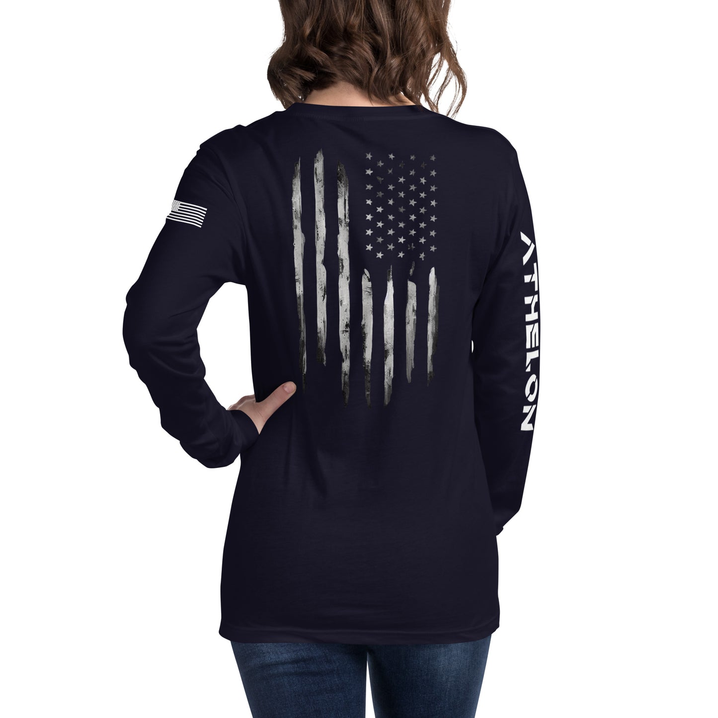 Athelon American Flag Long Sleeve Tee