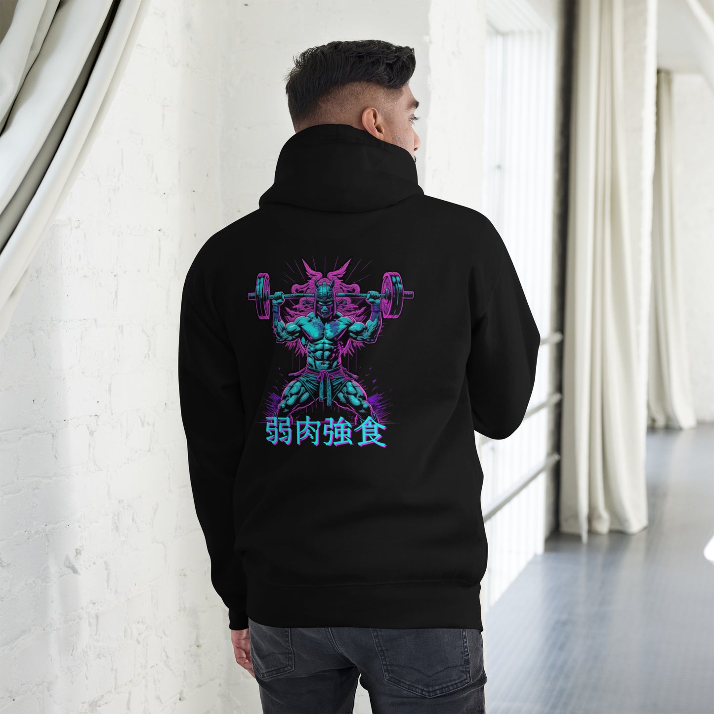 "Neon Samurai" - Ancient Warrior Collection - Men's Hoodie