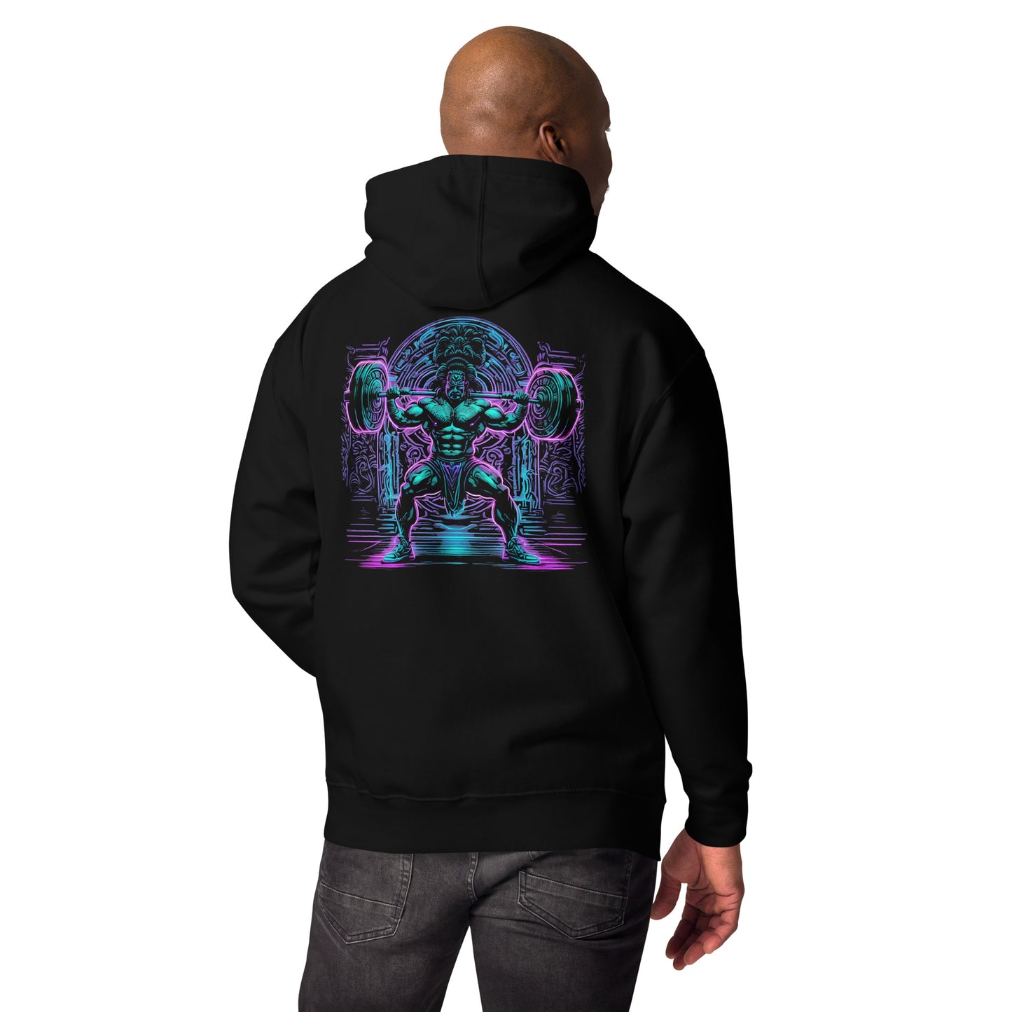 "Neon Cuāuhocēlōtl" - Ancient Warrior Collection - Men's Hoodie