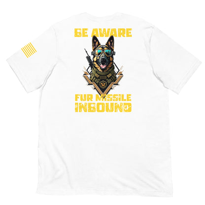 "Fur Missile Inbound" - Military Collection - Unisex T-Shirt